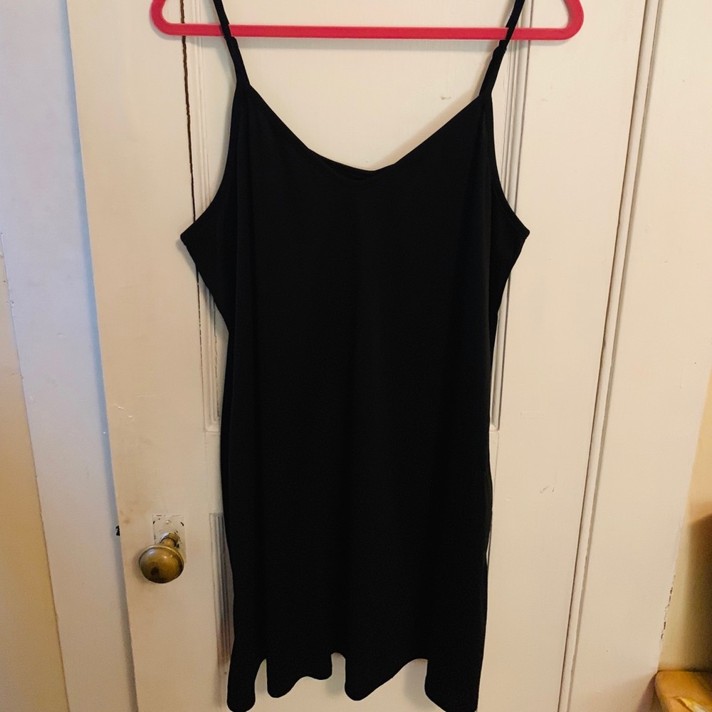 Plus Size Black Slip Dress